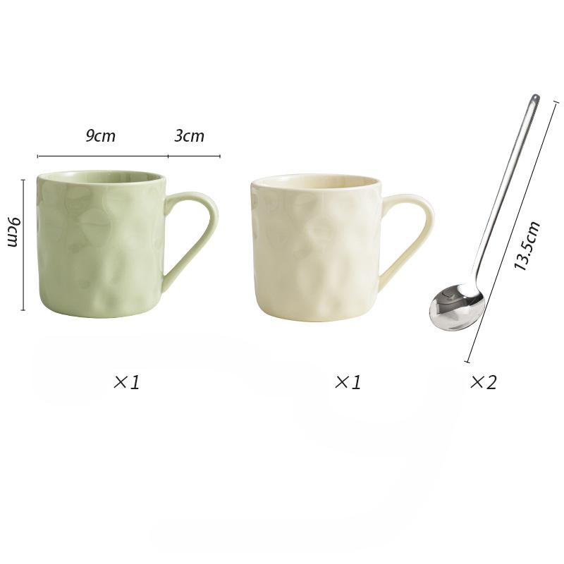 High Value Ceramic Water Cup Cream Wind Couple Cup Girls Creative Breakfast Coffee Cup