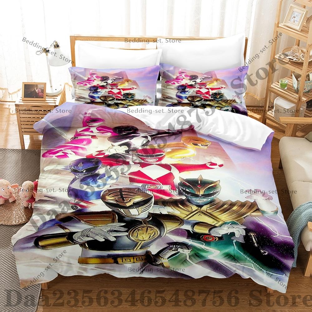 Comforter Personality Mighty Morphin Bedding Set Single Twin Full Queen King Size Bed Set Kids Bedroom s Anime Bed
