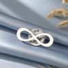 Dawapara Classic Infinity Symbol Brooch Endless Love and Friendship Lapel Pin Stainless Steel Accessories