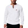 Men's Casual Solid Color Buckle Quick Dry Shoulder  Long Sleeved