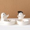 Ceramics Cartoon Ghostly Shape Candle Stand Halloweens Scented Tealight Stand Candlestick for Home and Office Top Sale