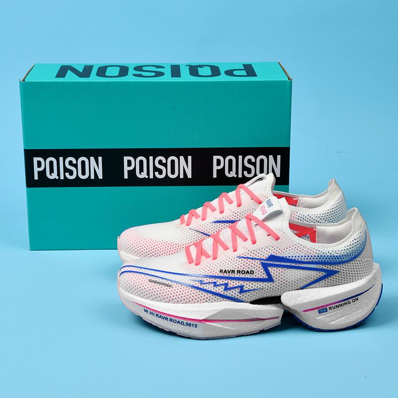 Carbon board running shoes men's flying power flying shadow summer mesh shock absorption couple Popcorn rebound sneakers