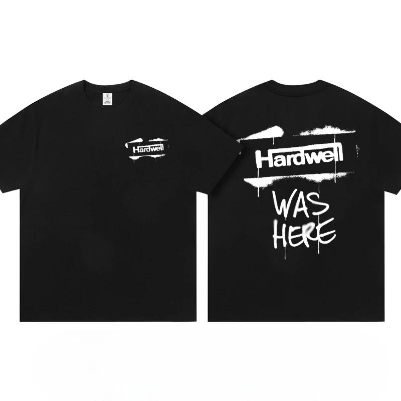 2025 Men's and Women's New Hardwell Cotton Short Sleeve T-shirt Casual Top 100 Dj Around Clothes Electric Sound Revealed Brand