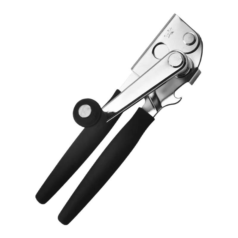 360° Rotating Stainless Steel Can Opener - Single Handle, Multi-purpose Lid Tool