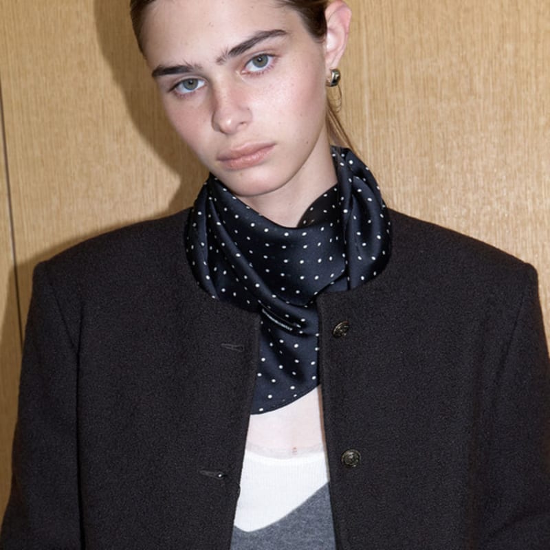 LOVE ME MONSTER Dot Satin Big Scarf_2COL (L253MSF030)