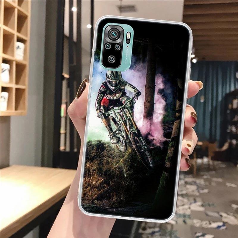 

Amazing Mountain Bike Bicycle Soft Phone Case For Xiaomi Redmi Note 12 12S 13 14 11 11S 10 Pro 10S 11T 11E Plus 14Pro Pattern Co Redmi Note 14 Pro 5G