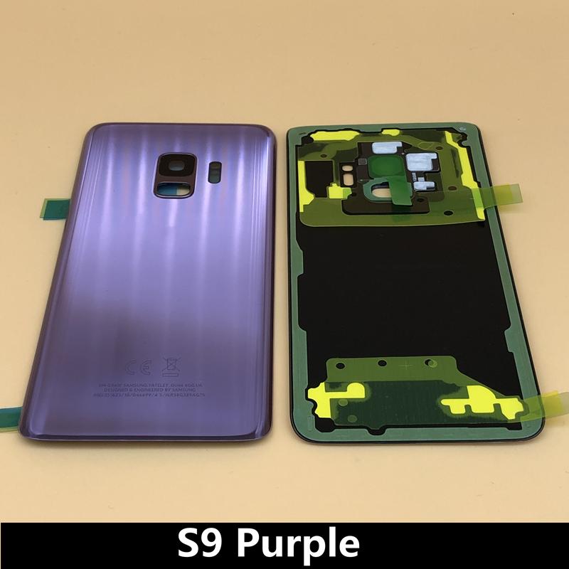 Back Glass Replacement G965 G960 Battery Rear Door   with Camera Lens CE  Sticker For Samsung Galaxy S9 S9+