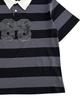 SK8ER ROCK 88 Stripe Rugby Shirt ((Gray*Black))