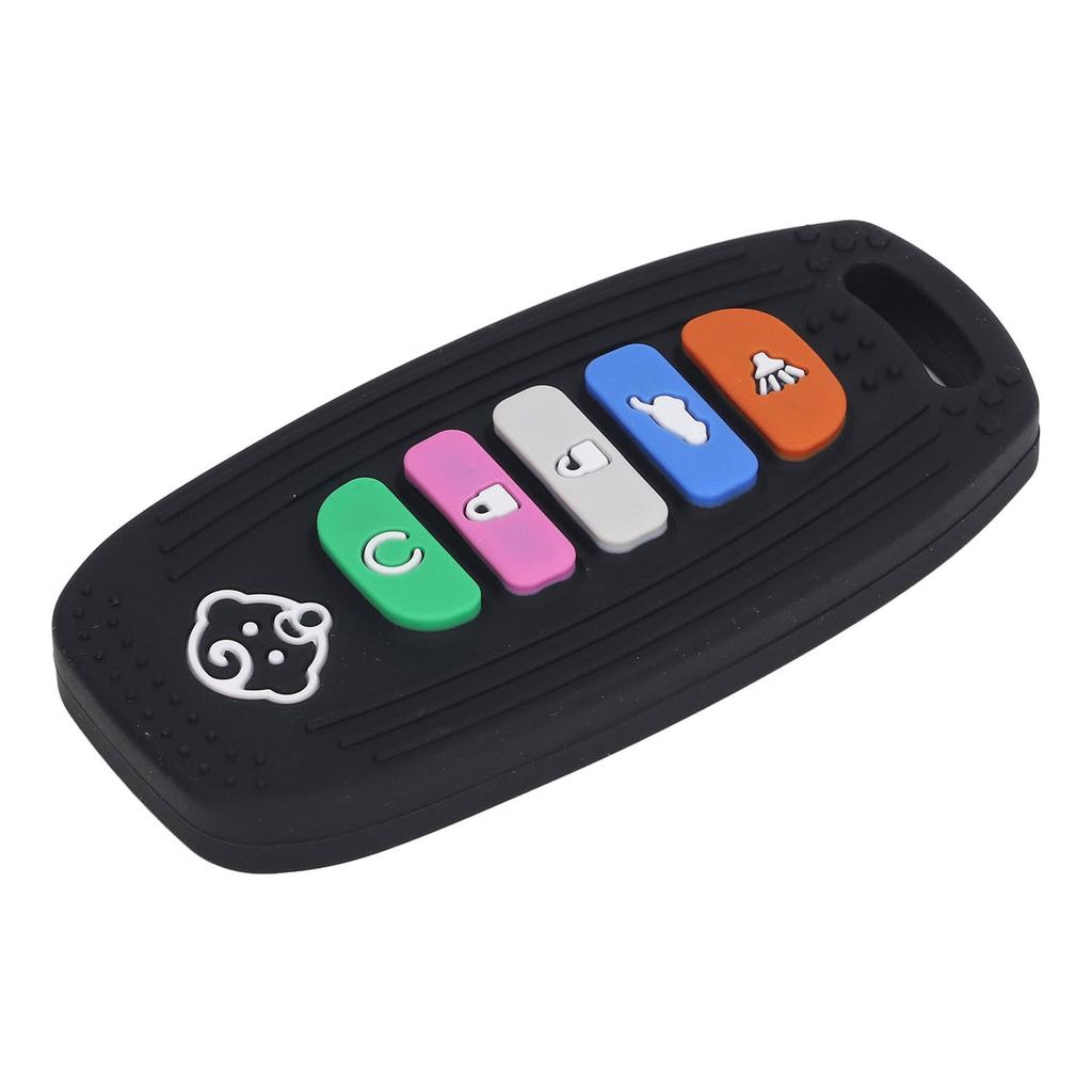 Car Remote Control Teether Silicone Relieve Soreness BPA Free Soft Safety Baby Teething Toy for Toddler Infants Black
