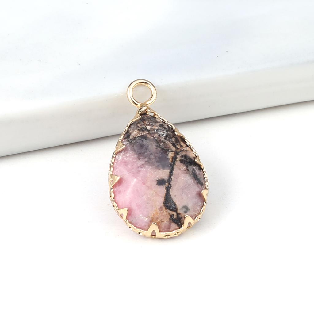 2 Stücke Naturstein Kleine Anhänger Tropfenförmigen Facettierten Anhänger Für Schmuck Machen DIY Halskette Ohrringe Armband Zubehör