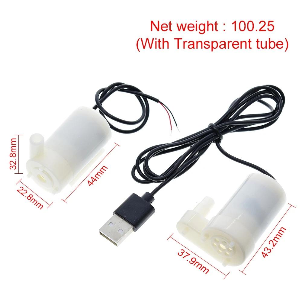 DC 2.5-6V Low Noise Brushless Motor Pump 120L/H Mini Micro Submersible Water Pump Hydroponic Vegetable Planting Craft Fountain