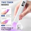 Timing Display Mini Handheld UV Light for Gel Nails, Rechargeable LED Nail Lamp with 20s/60s Timer for Flash Cures and Quick Dry