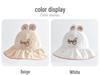 Children's Cute 3D Ears Bucket Hat - Windproof, Sun-Protective, Embroidered Fisherman Style