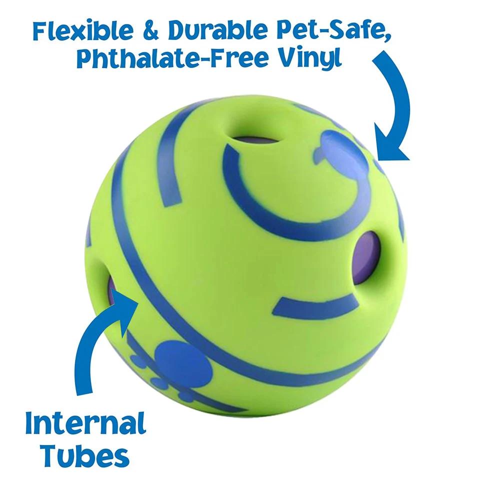 Interactive Dog Toys Ball Fun Giggle Sounds Ball Puppy Chew Toy Wobble Wag Giggle Dog Play Ball Training Sport Dog Toys