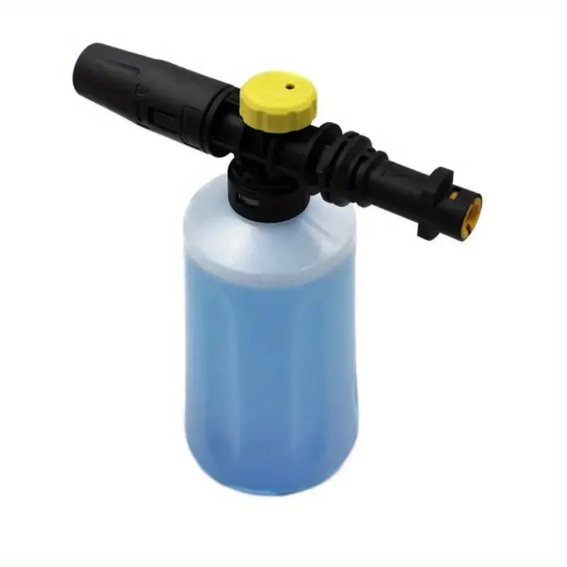 1 PC Black and Yellow Thick handle Foam Cannon 1000 ML Transparent Bottle Snow Foam Lance Washer kit, Pressure Car Washer Access
