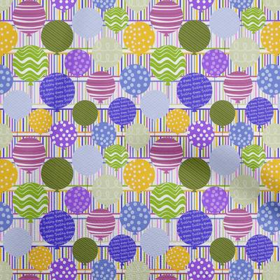 Tissu Coton Élasthanne Bleu Enfants Ballon Avec Rayure Tissu Robe Tissu Imprimé Au Mètre 40 Pouces