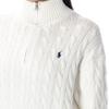 Polo Ralph Lauren Logo Embroidered Solid Color Long Sleeve Sweater Women sweater White 211963467-001