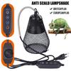 Reptile Heat Lamp Shade Pet Heater Guard Timeable Heat Lamp Anti-Scalding Preservation Infrared Ceramic Heat Lamp Lizard Turtle