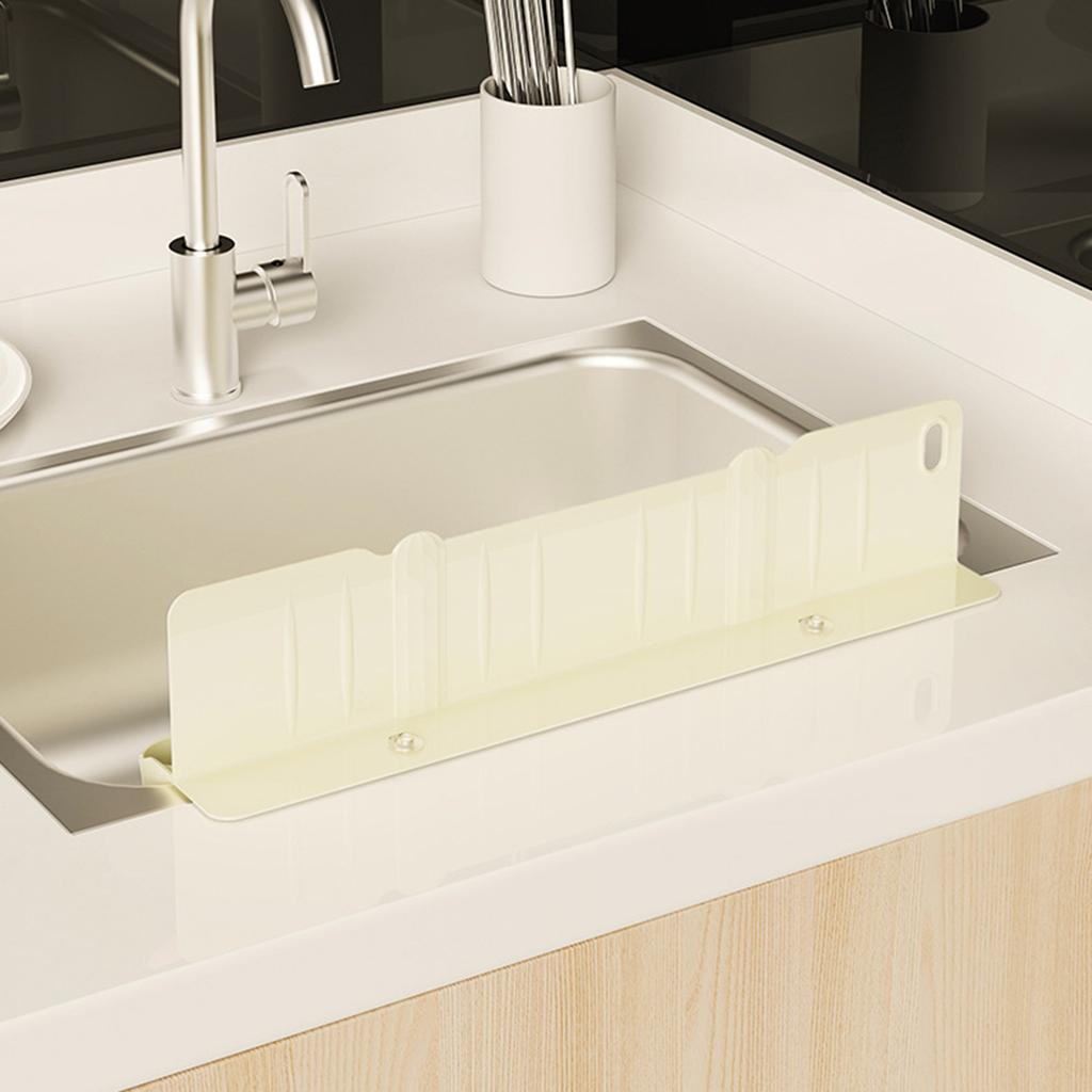 Sink Water Blocker Water Resistant TPR Sink Shield Sink Barrier TPR Material Kitchen Sink Protector for Kitchen Bathroom