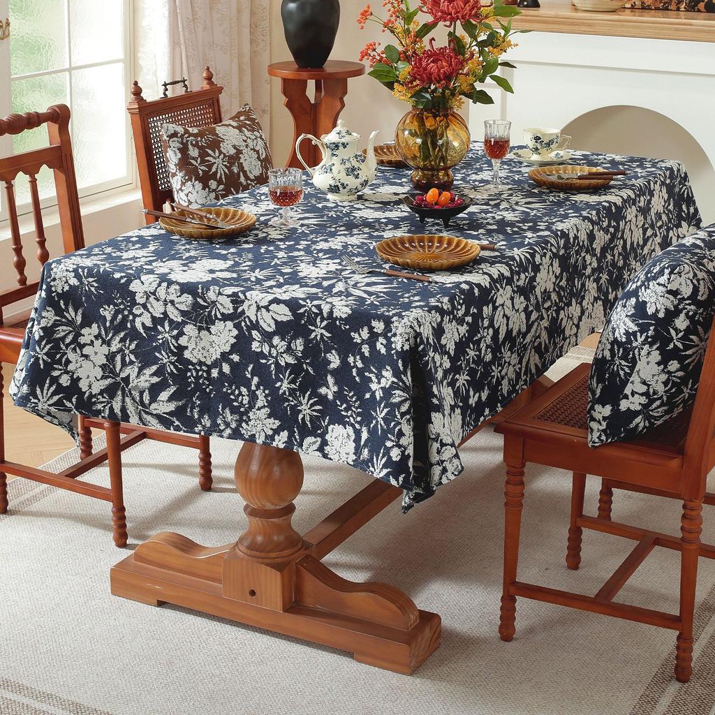 Dining Table Fabric Plant Flower Thickened Fabric Tablecloth Coffee Table Dust Hot-Selling Spot Manufacturer