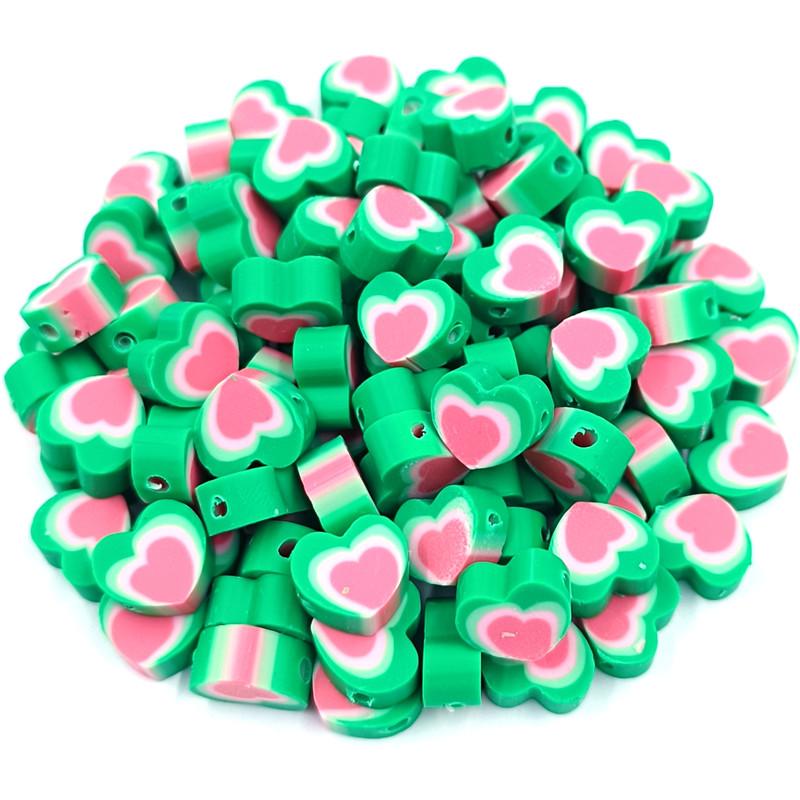 Lose Perlen, weiche Keramik, Herz-/Fünfeck-/Augenperlen, 10 Stück, Schmuckherstellung für Halsketten, Perlen zum Selbermachen, Perlenmaterial, Armbänder