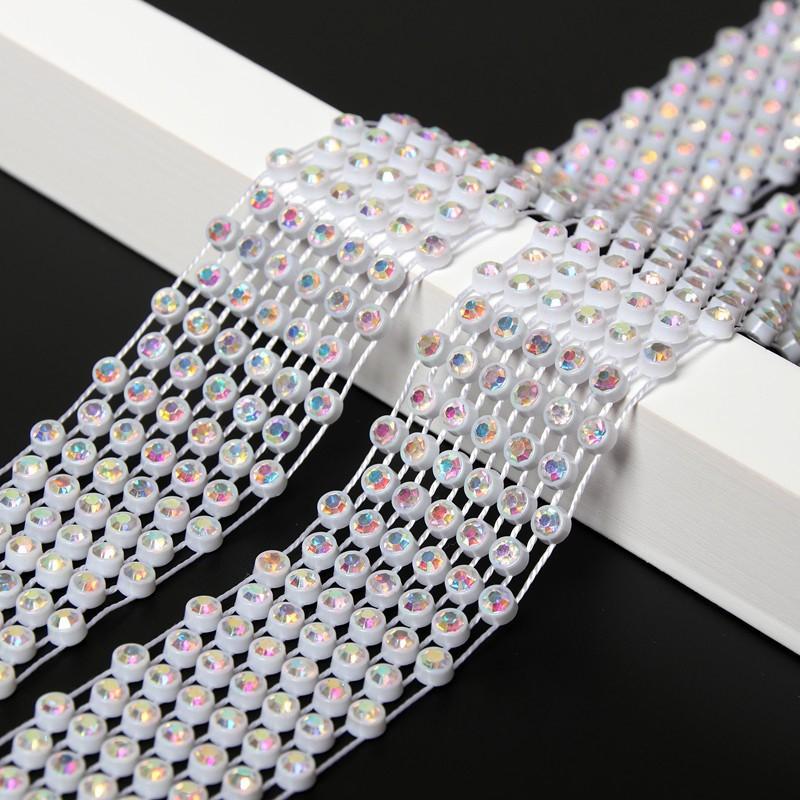Personality Rhinestone Mesh Trendy Tie Diamond Arrow Bamboo Chain Polyester Thread Unisex Accessories Sequins Made In China