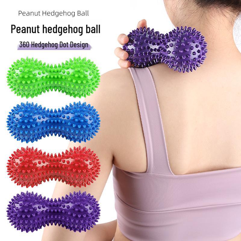 PVC Peanut Shape Massage Yoga Fitness Ball Stress Relax Body Spiky Massager