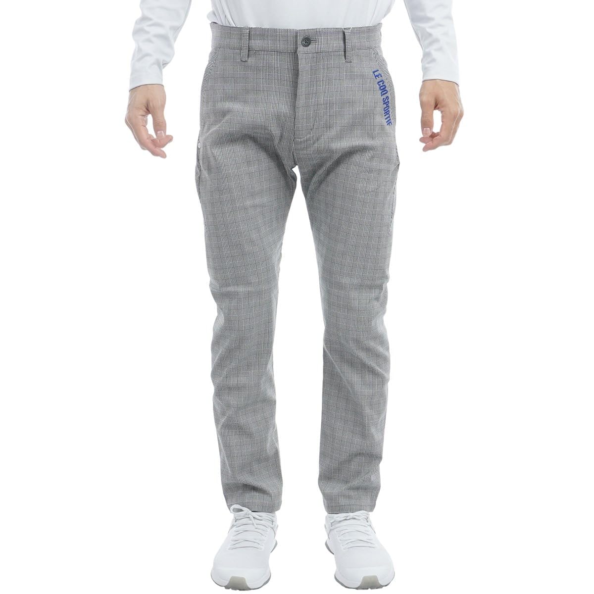 

Le Coq Sportif Golf Stretch Forcer Golf Glen LG4FLP52M Men s Pants, Check, 9-Length Tapered, Elegant, Water-Repellent, (GY00) (Gray)