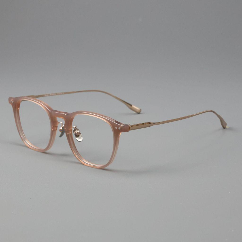 Vintage Ultralight Pure Titanium Full-Rim Eyeglass Frame, Unisex & Stylish, Comfortably Fits Prescription Lenses for Myopia.