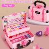 32Pcs Kids Makeup Toys Girls Real Makeup Kit Washable Non-Toxic Makeup Toy Set Retro Beauty Makeup