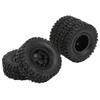 4WD Rubber Tires Aluminum Alloy Wheel Hub for WPL C14 C24 B14 B24 B16 B36 1 16 RC Car Upgrade PartBlack