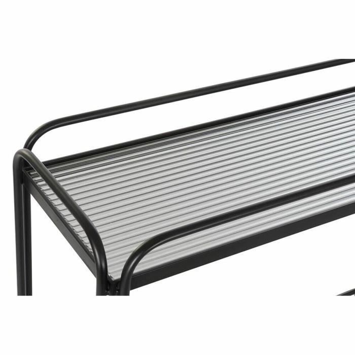 Console en verre noir métal - Blanc - 80 x 28 x 80,5 cm