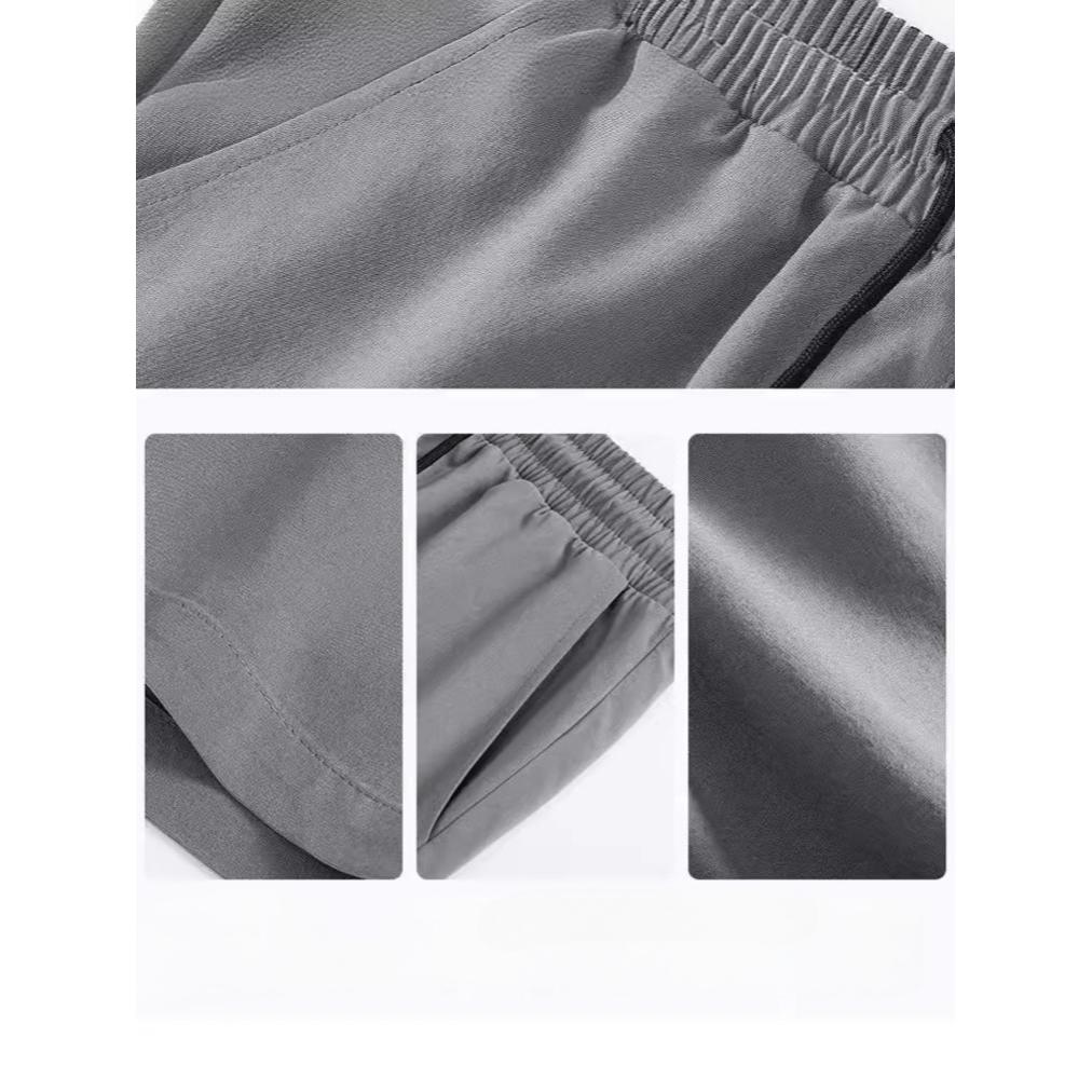 Casual Shorts Summer Thin Men's Sports Pants Loose Black Ice Silk Five-point Men's Pants Shorts