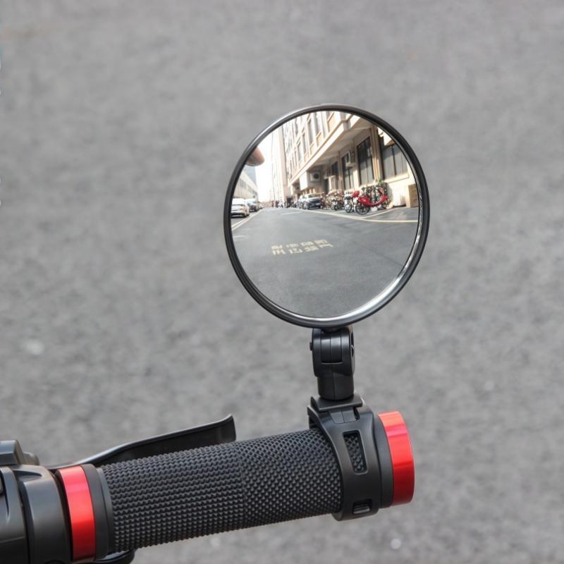 Adjustable 360° Wide-Angle Bicycle Mirror Ergonomic Handlebar Mount, Durable Acrylic Convex Lens for Mountain & Road Bikes, Bike Mirror