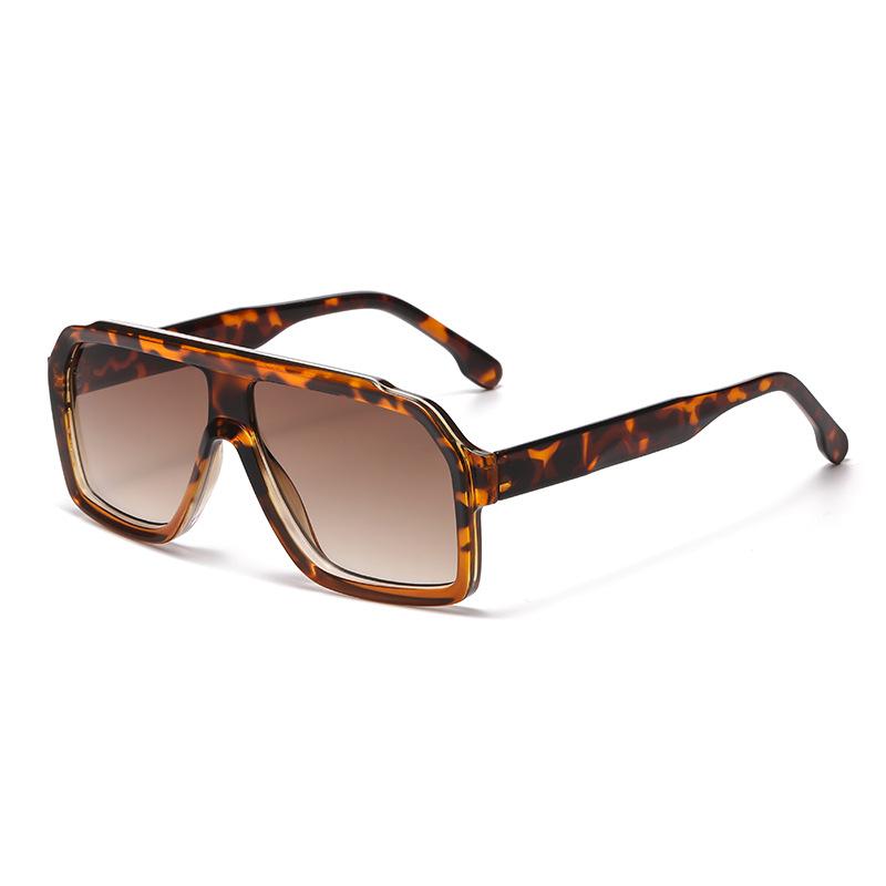 Fashion box retro men's toad glasses European and American catwalk light luxury sunglasses ins Internet celebrity sunglasses trend