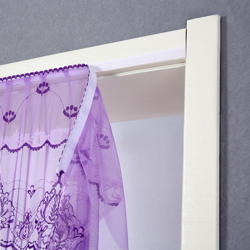 Rural Door Curtain Household Lace Anti-mosquito and Fly Bedroom Double-layer Screen Curtain No punch-free partition