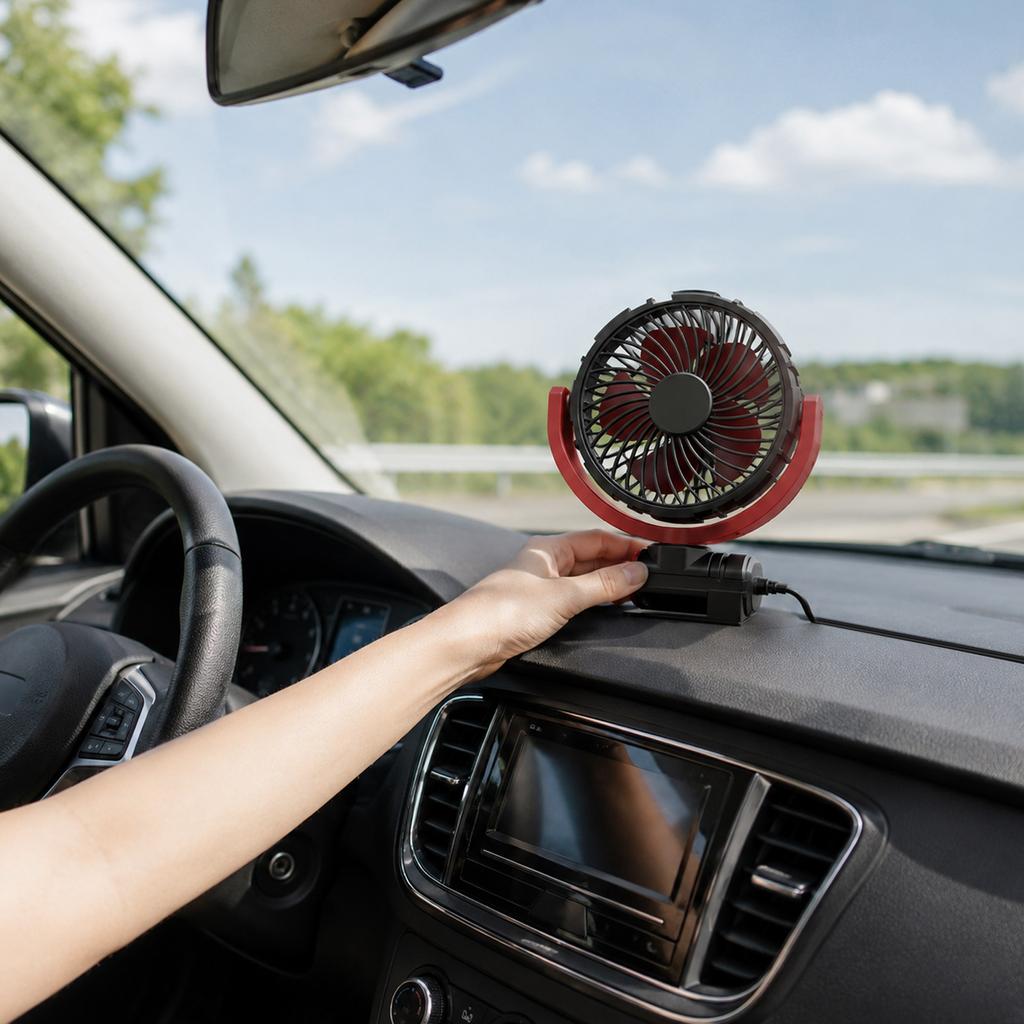 Fan for Car and Home - Adjustable Multi-Function Small Fan for Automotive and Household Use