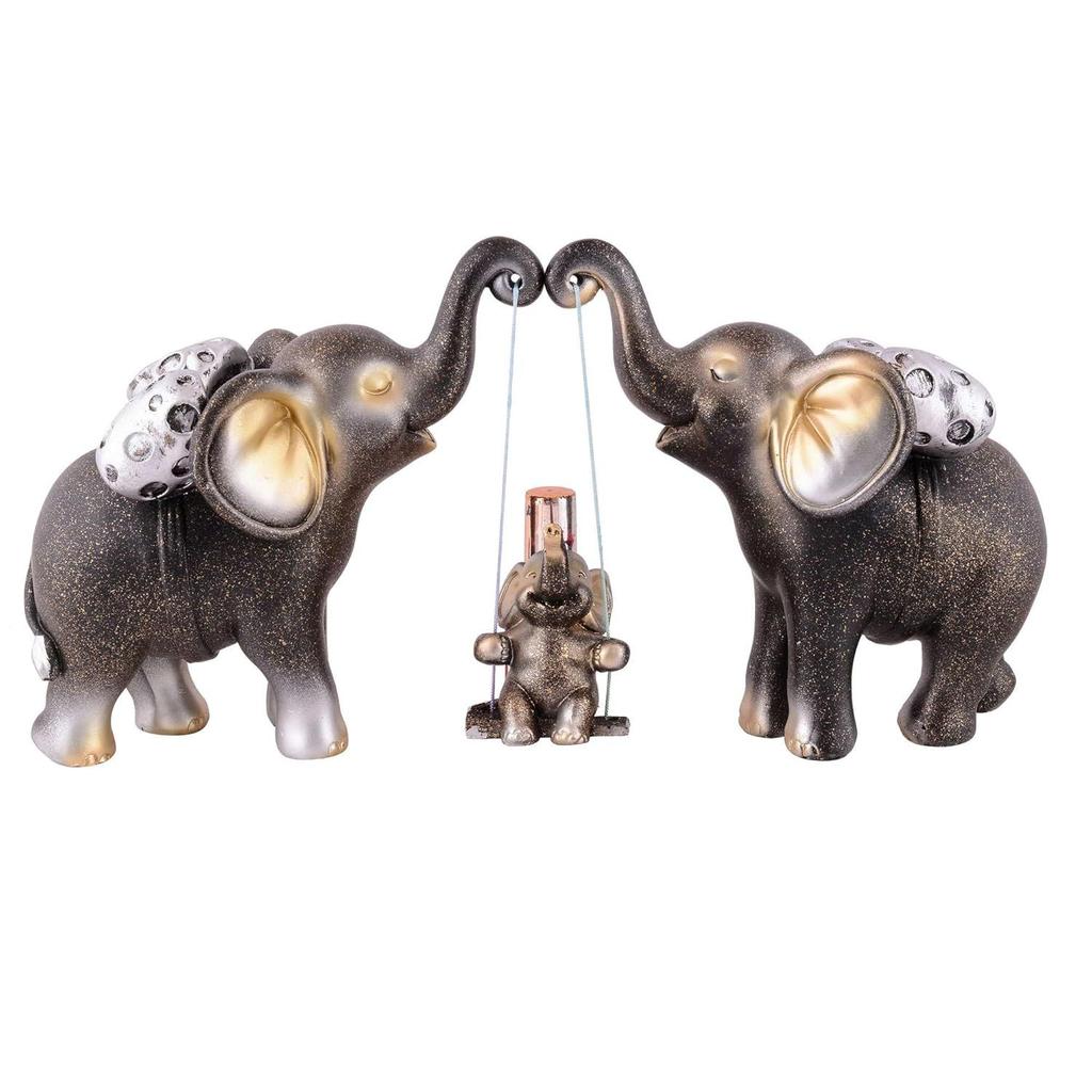 Set of 3 Elephent showpiece for Home Decoration Items Table Decor Living Room Gift Boxes for Weddings, Parties, Housewarming