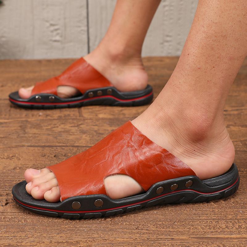 20252025 Single Travel Outdoor Summer Men's Shoes One-word Slippers Beach Cool Large Size