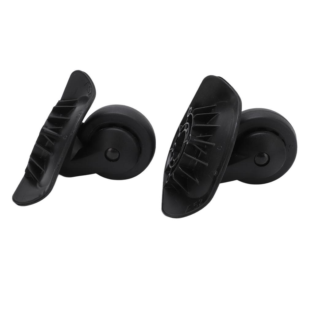 1 Paar Gepäck-Lenkrollen, stummgeschaltete Lenkräder, Ersatz für Koffer, Schwarz, A52