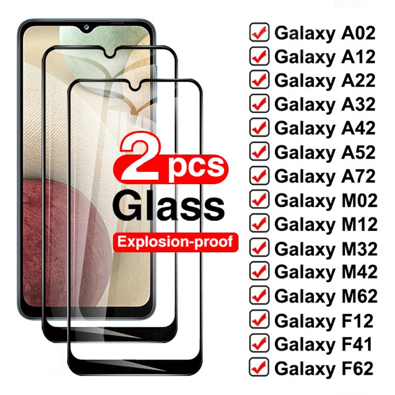 

2 шт. 9D защитное стекло для Samsung Galaxy A02 A12 A22 A32 A42 A52 A72 M02 M12 M32 M42 M62 закаленное стекло F12 F41 F52 F62 пленка For Galaxy A02S