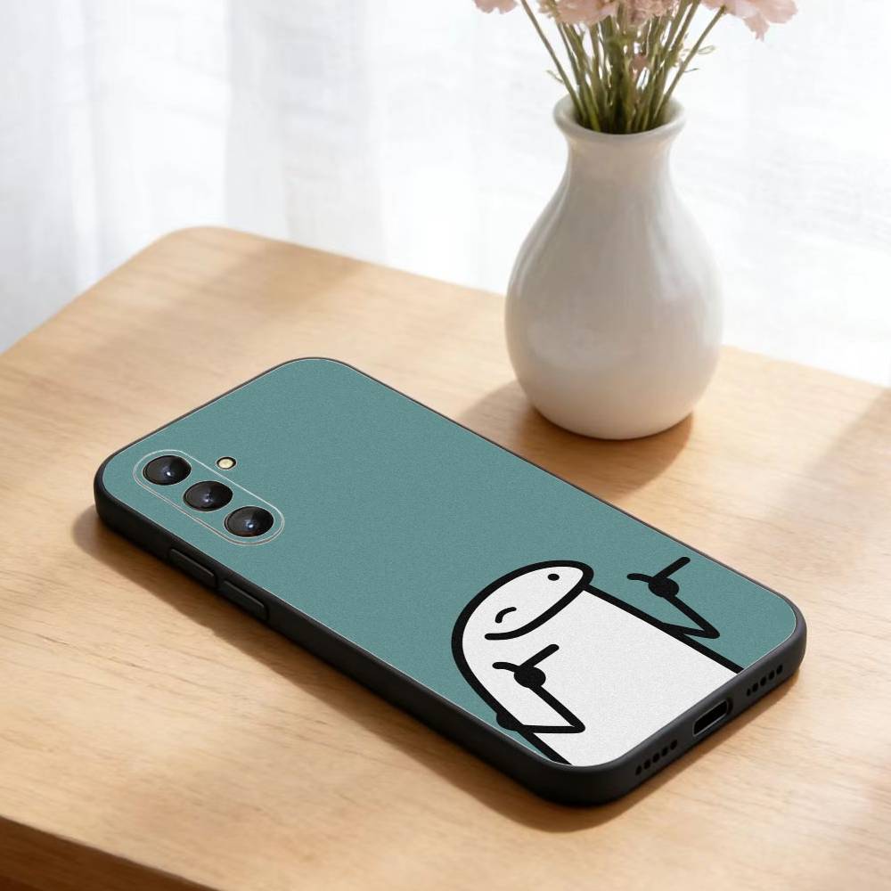 

Funny Middle Finger Cute Phone Case For Samsung Galaxy A73,21,22,32,71,53,52,51,80,5G Soft Black Cover Samsung a72
