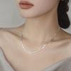 French Sense Necklace Women's Light Luxury Design Multi-layer Fringed Collarbone Chain Cold Wind Plain Chain Bare Chain