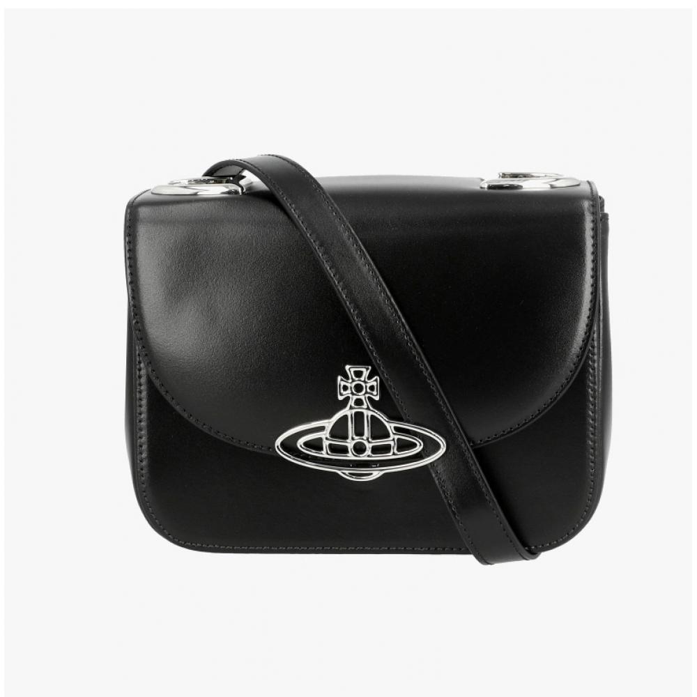 Vivienne Westwood Linda Silk Leather Crossbody 4802000fw L0077 N401