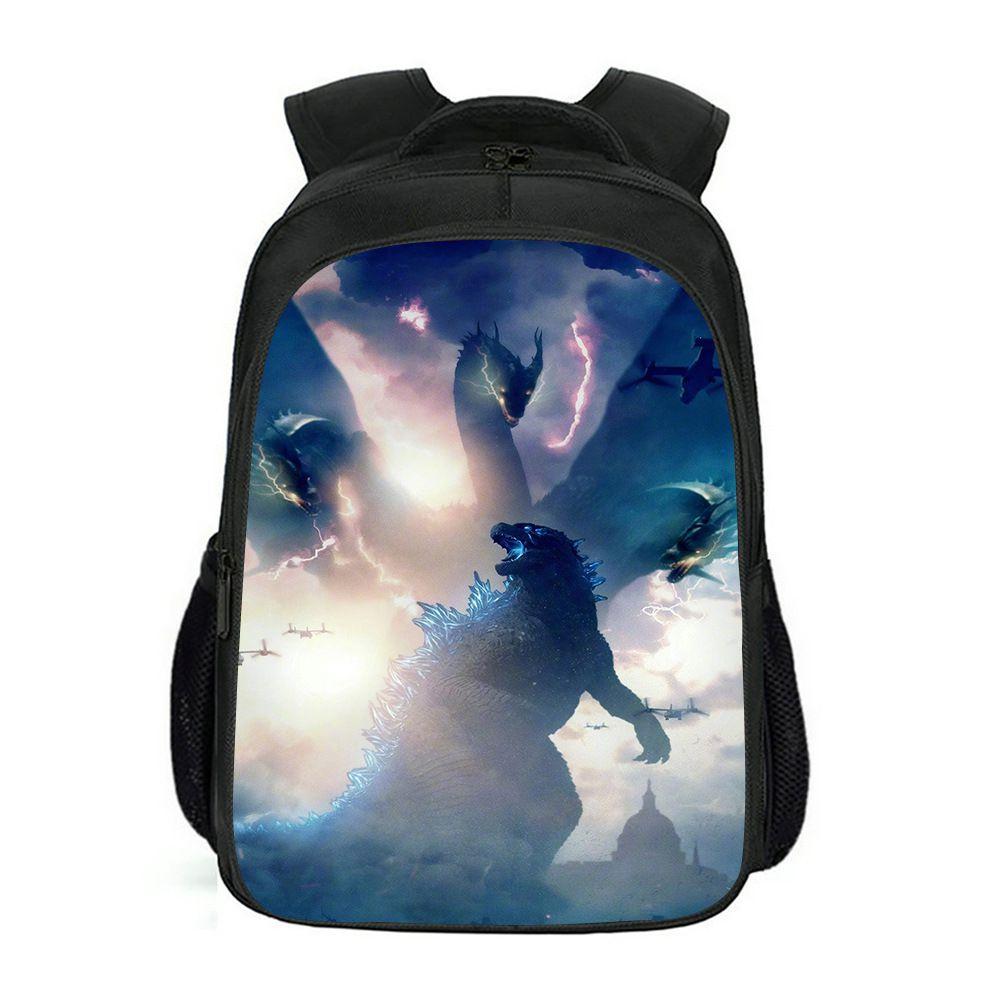 Spacious Godzilla King Of The Monsters Backpack For School Students And Kids