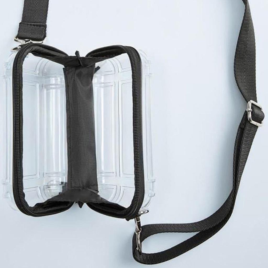 Portable Transparent Shoulder Crossbody Bag Clear Waterproof Wash Bags Travel Shopping Storage Tote Shoulder Phone Bag