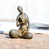Outdoor Sitting Buddhism Statue Meditating Carving Statue Buddhism Sculpture for Peaceful Home and Garden Decoration