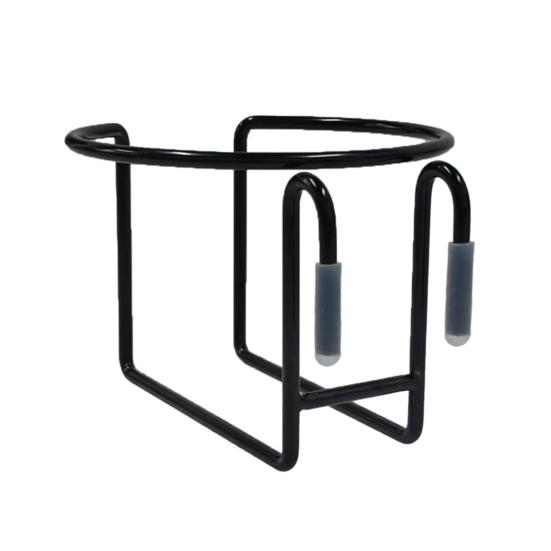 1/2 ks Univerzální držák na nápoje do nákupního vozíku Černý kov Protiskluzový design Stabilní podpora dna Držák na nápoje proti rozlití