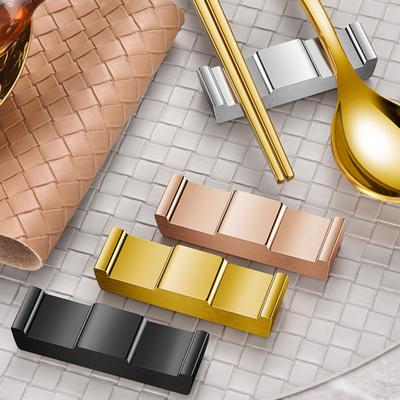 Essstäbchenablage aus Edelstahl, Lebensmittelqualität, Messerablage, leicht zu reinigen, Besteckhalter im Palace-Stil, Anti-Fingerabdruck