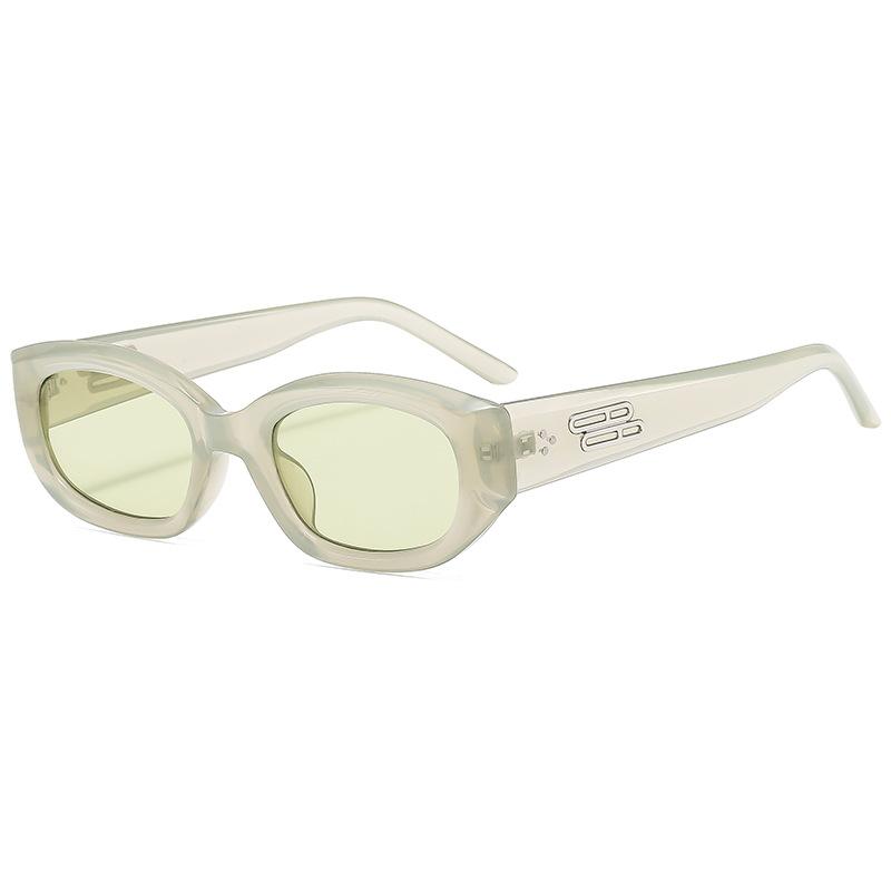 

1Pc Designer Oval Sunglasses, Stylish and Eye-Catching When Going Out, Uv Protection, Same Style for Men and Women